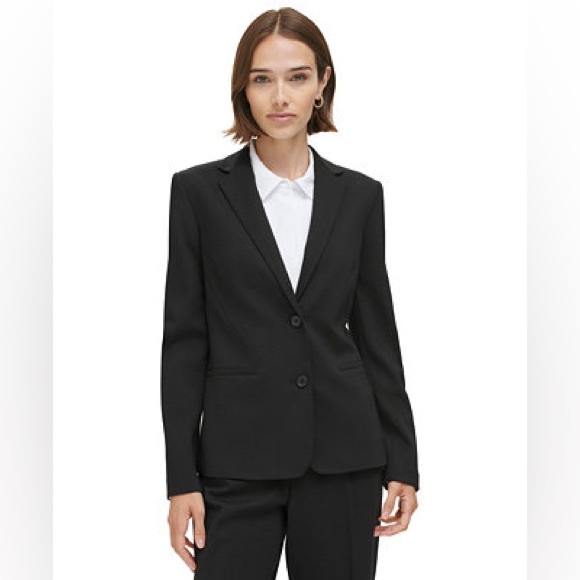 Calvin Klein Jackets & Blazers - Calvin Klein Black Two-Button Blazer Size 8